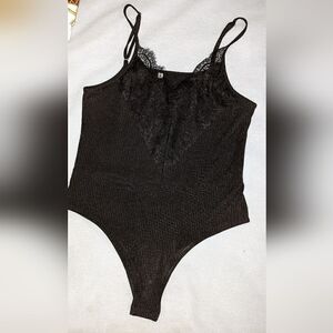 Size Medium black spaghetti strap body suit